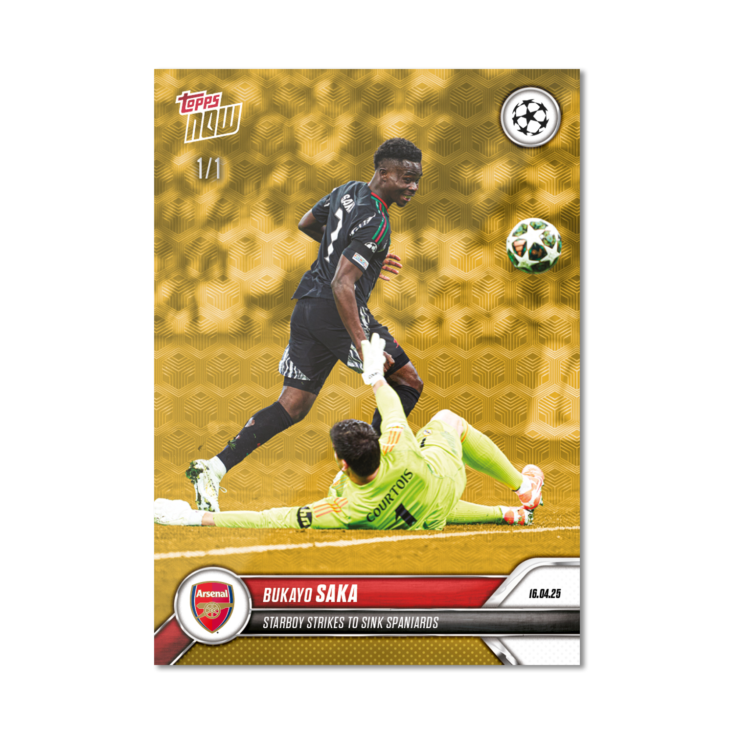 Bukayo Saka - 2024-25 UCL Topps NOW - Card 145 - PR: 994 - Image 2