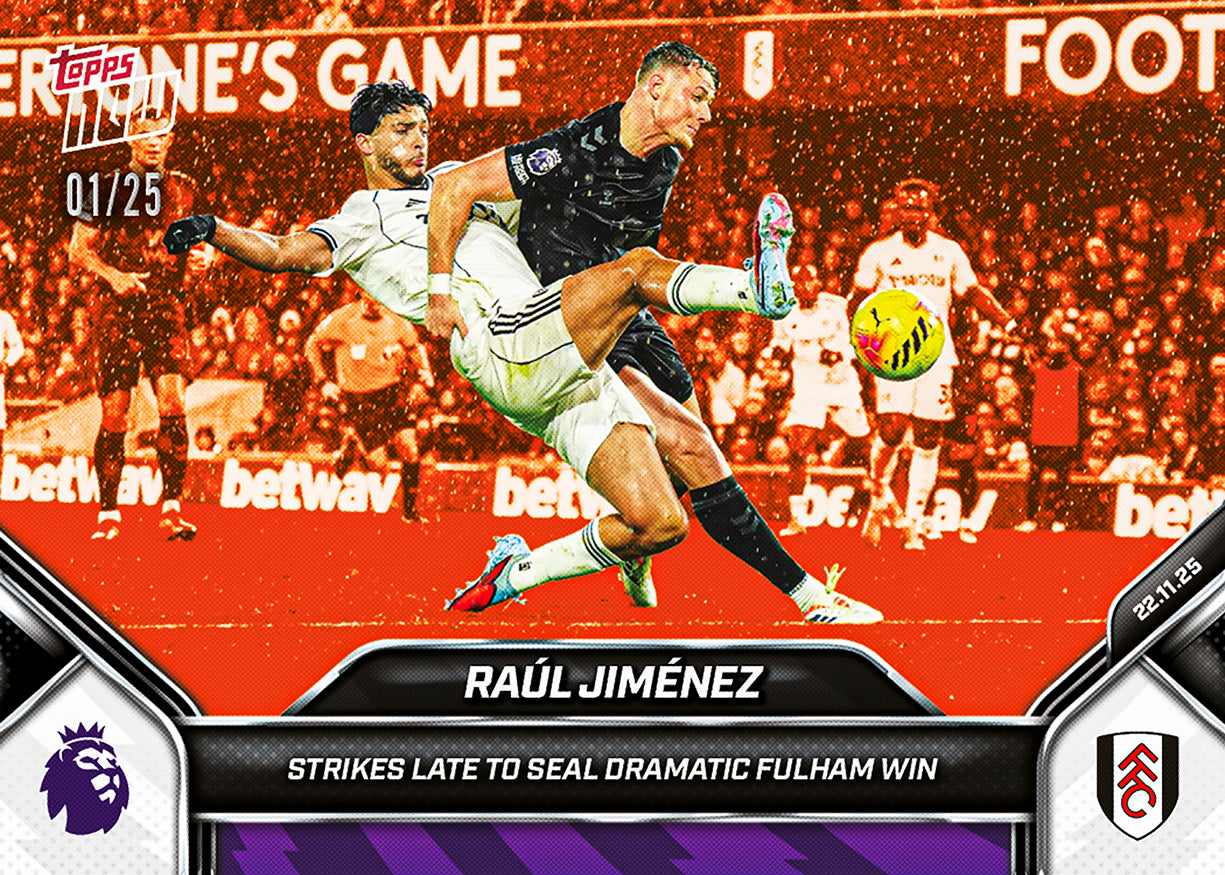 Raúl Jiménez - 2025-26 Premier League Topps NOW - Card 59 - PR: 210 - Image 5