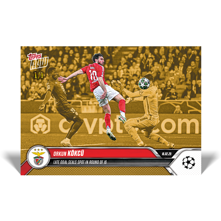 Orkun Kökçü - Late goal seals spot in Round of 16 - 24/25 UCL Topps NOW Card 105 - PR: 75 - Image 3