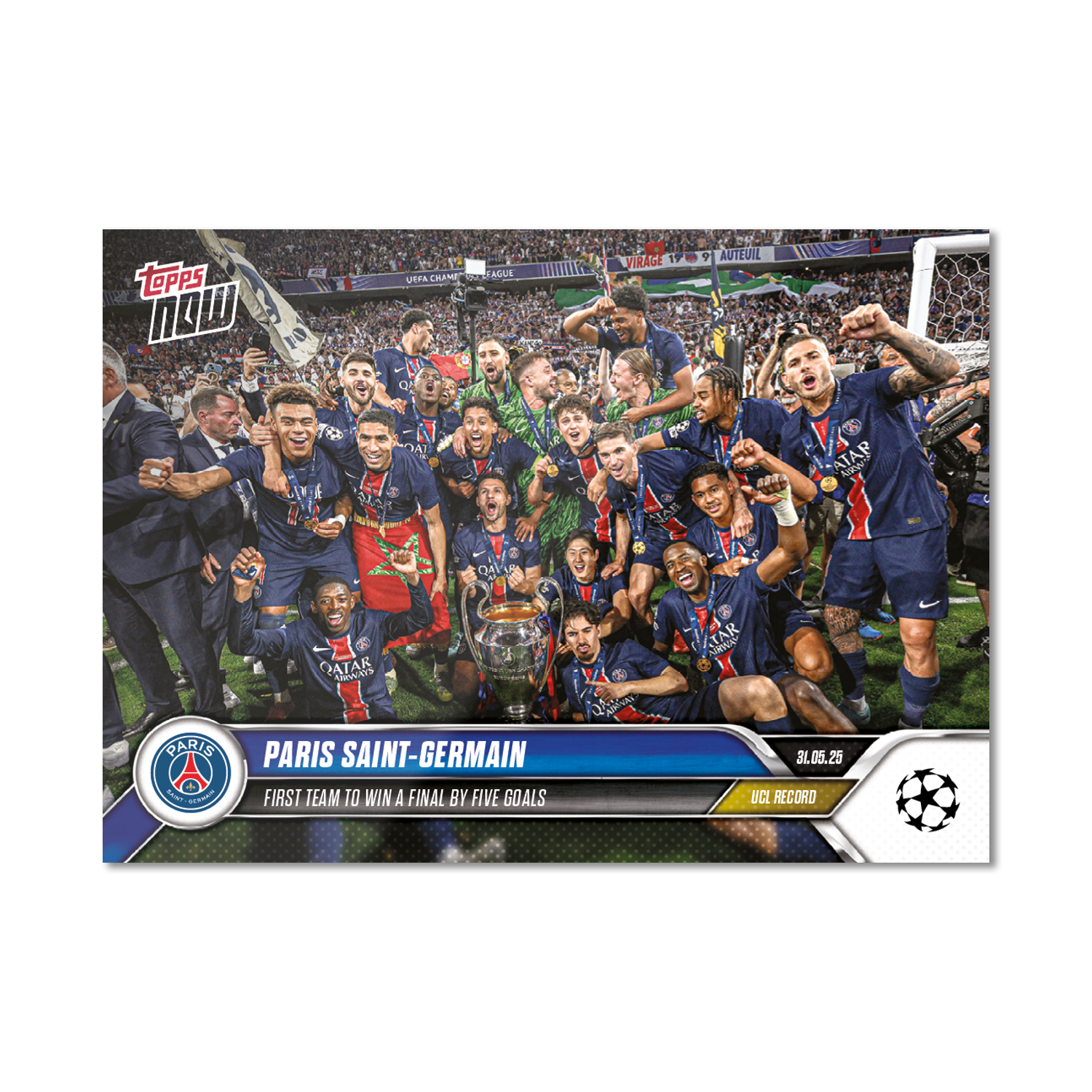 Paris Saint-Germain - 2024-25 UCL Topps NOW - Card 158 - PR: 1368