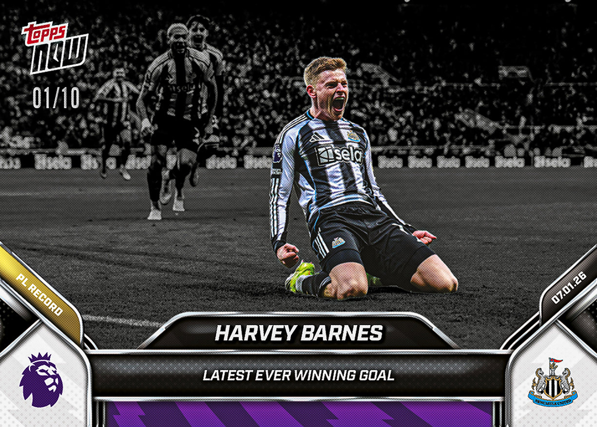 Harvey Barnes - 2025-26 Premier League Topps NOW - Card 106 - PR: 451 - Image 4