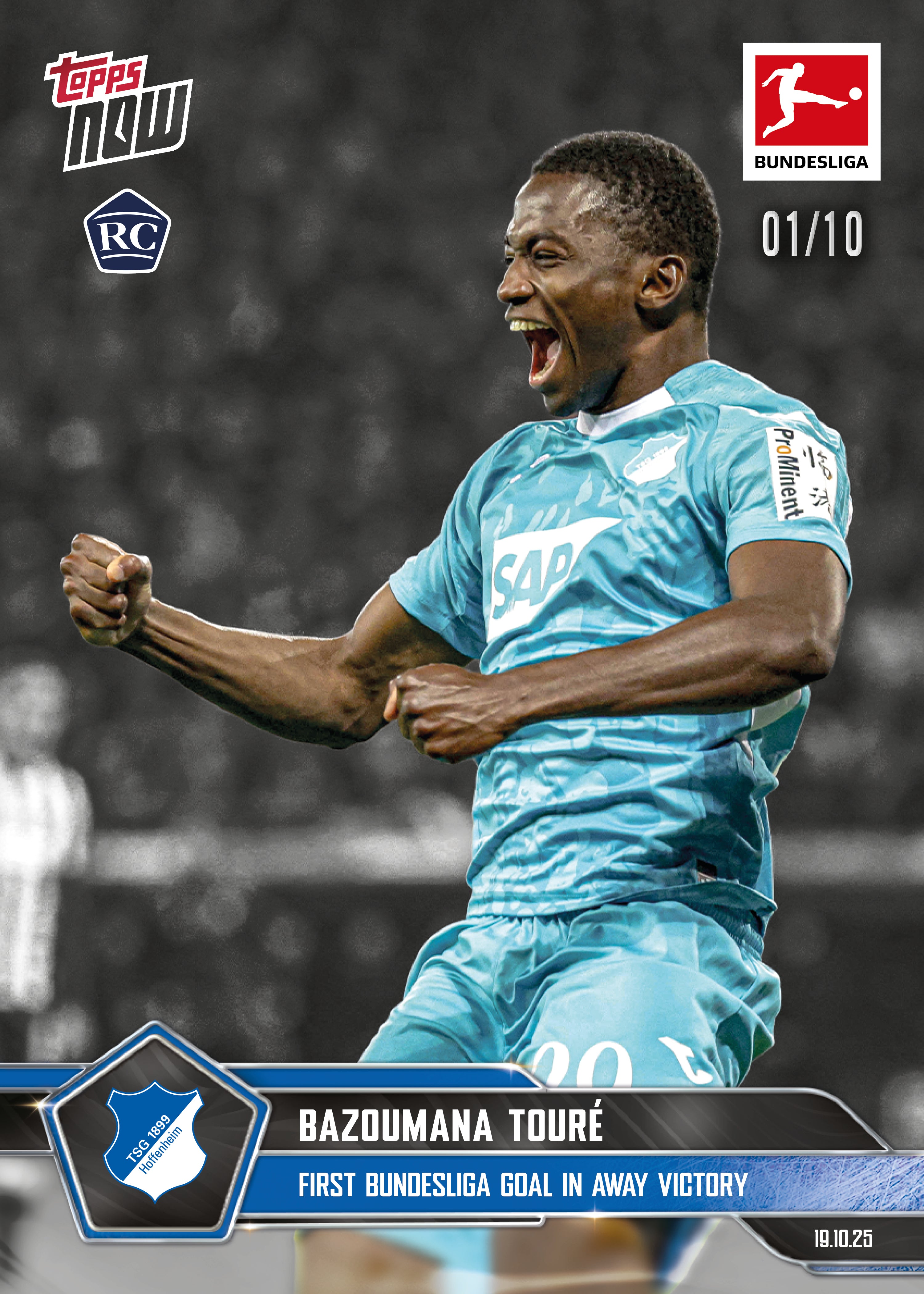 Bazoumana Touré - 2025-26 Bundesliga Topps NOW - Card 46 - PR: 337 - Image 4