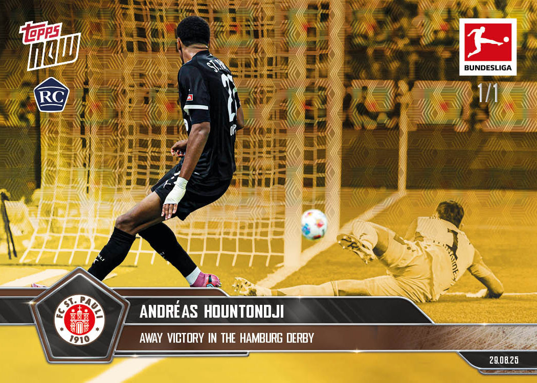 Alternative view of Andréas Hountondji - 2025-26 Bundesliga Topps NOW - Card 11 - PR: 367