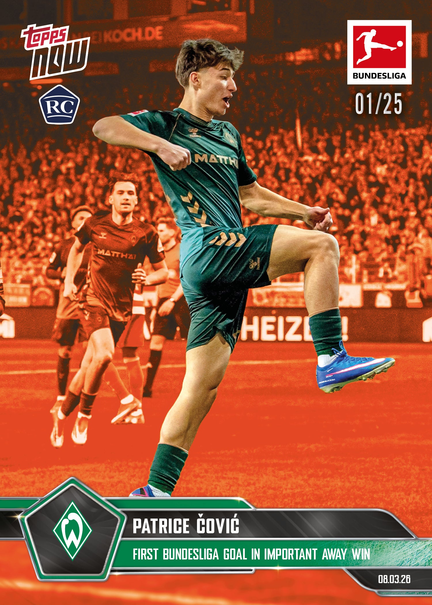 Patrice Čović- 2025-26 Bundesliga Topps NOW - Card 145 - PR:742 - Image 5