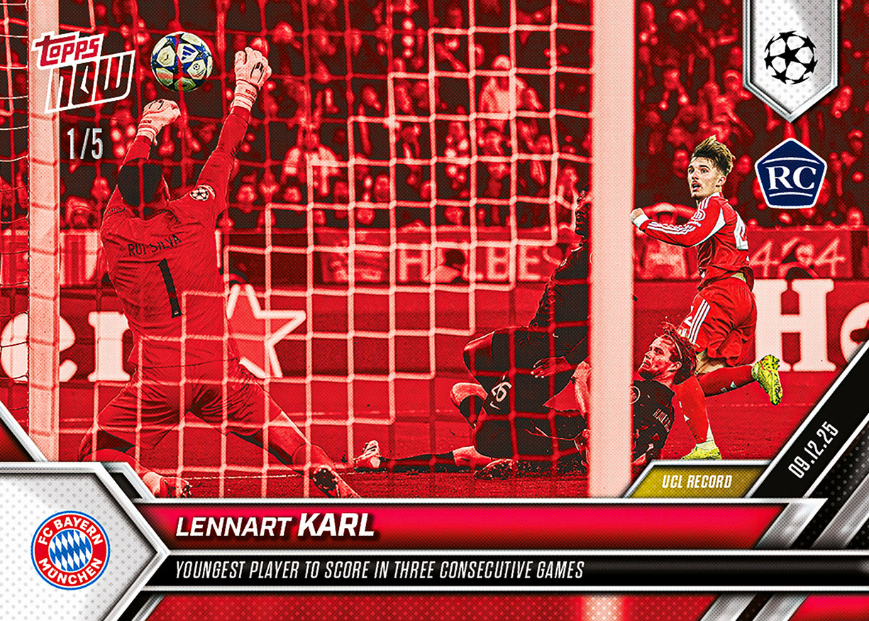 Lennart Karl - 2025-26 UCL Topps NOW - Card 66 - PR: 7118 - Image 3