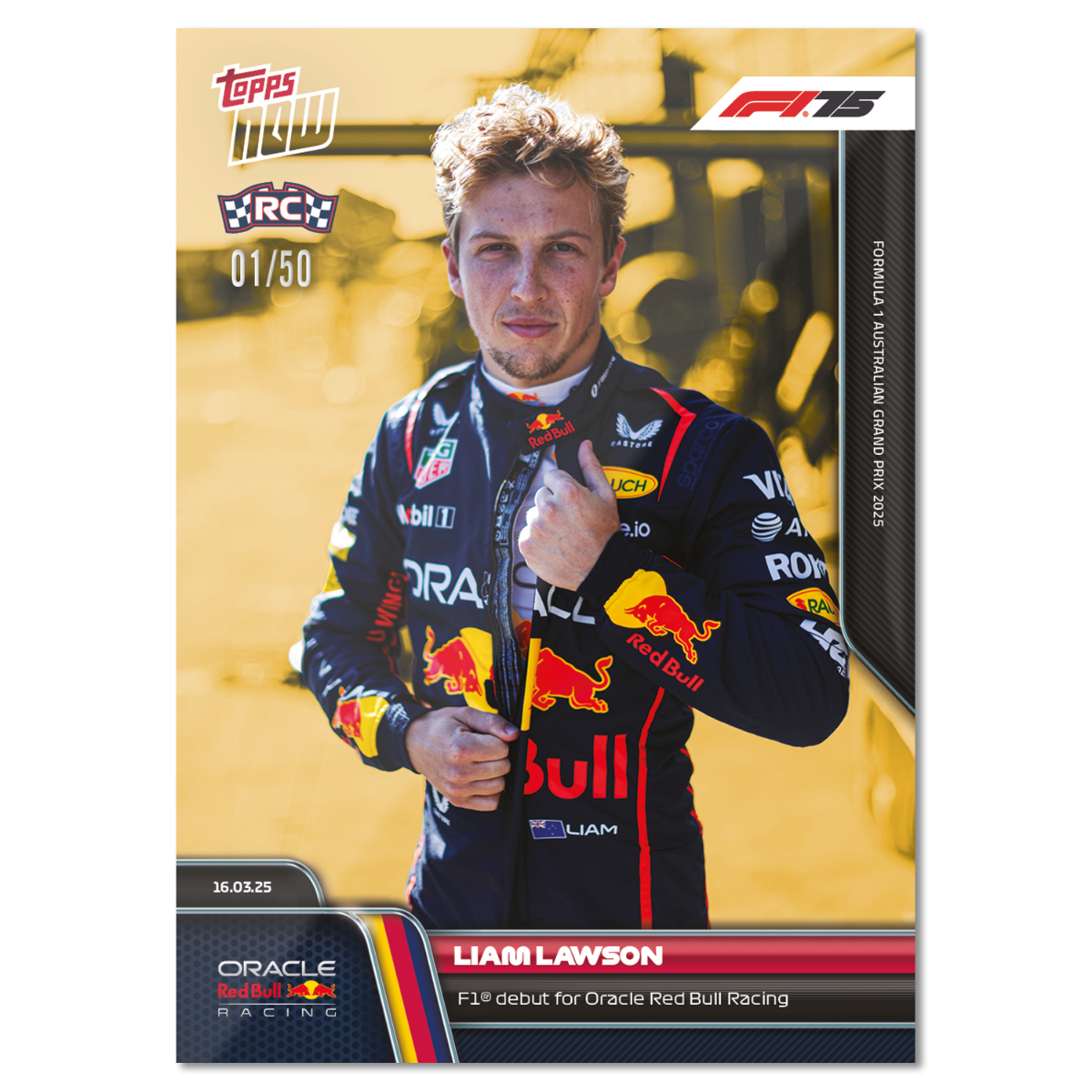 Liam Lawson - 2025 Formula 1 Topps NOW Card 17 - PR: 1195 - Image 7