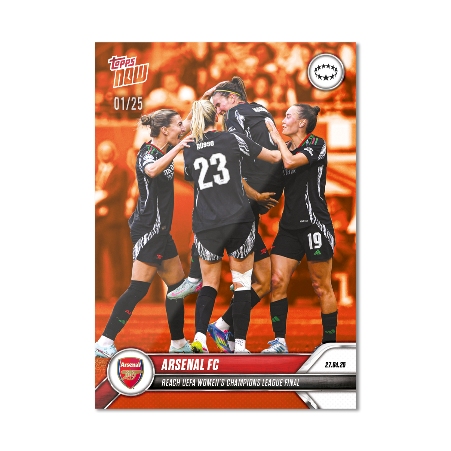 Arsenal FC - 2024-25 UWCL Topps NOW - Card 26 - PR: 313 - Image 5
