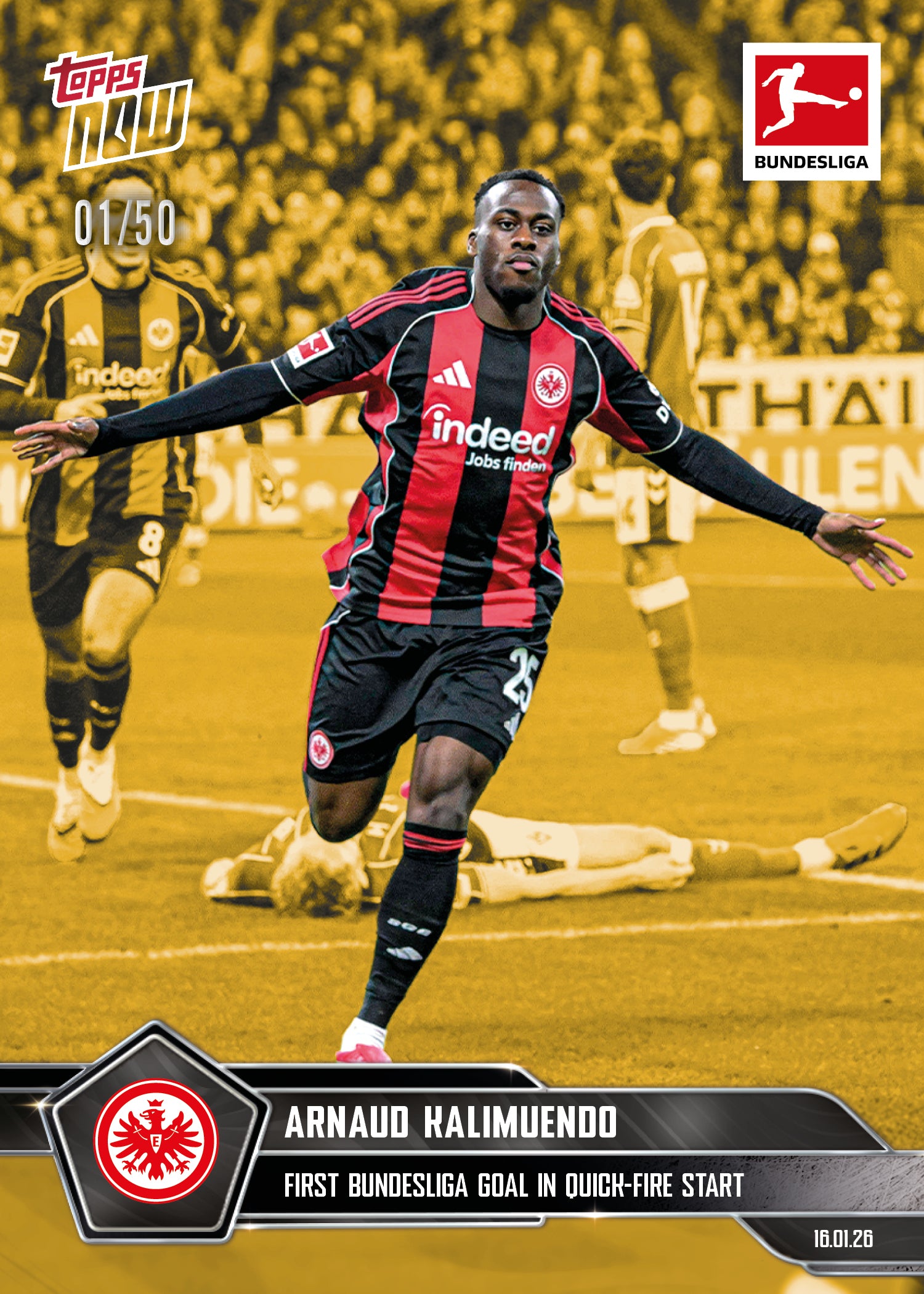 Arnaud Kalimuendo - 2025-26 Bundesliga Topps NOW - Card 100 - PR: 235 - Image 6