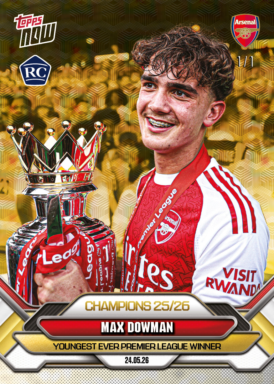 Max Dowman - 2025-26 Arsenal FC Topps NOW - Card 2 - PR: 18914 - Image 3