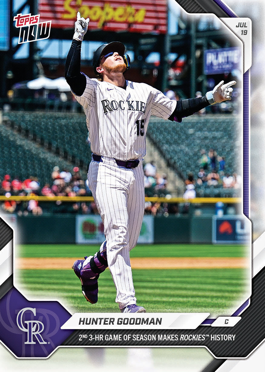 Hunter Goodman - 2026 MLB Topps NOW - Card 469 - PR: 489