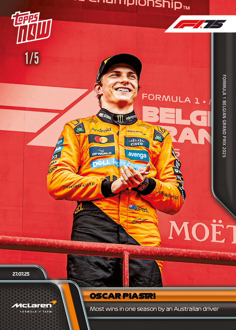 Oscar Piastri - 2025 Formula 1 Topps NOW - Card 52 - PR: 2404 - Image 3