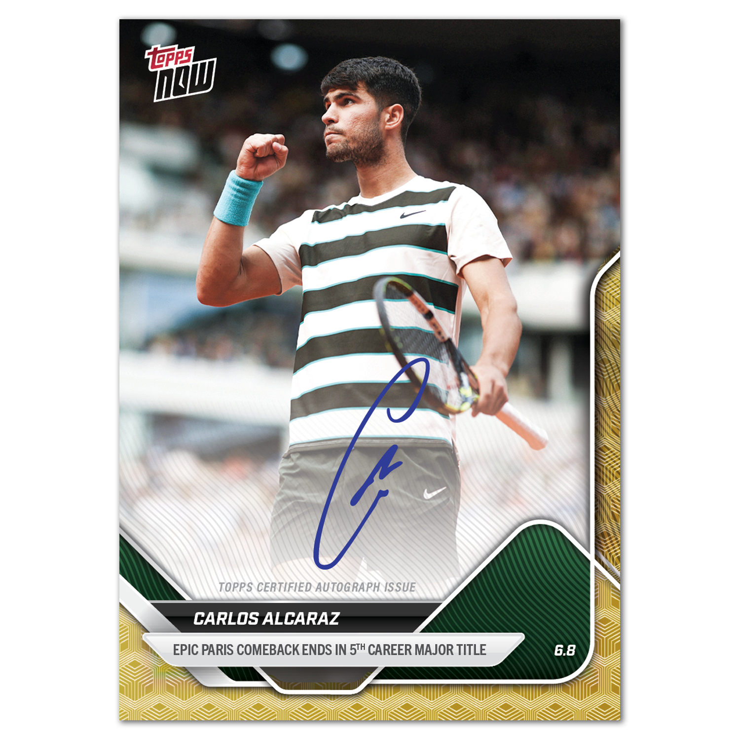 Carlos Alcaraz - 2025 Tennis Topps NOW - Card TCA1 - LOOK FOR AUTOS - PR: 5704 - Image 2