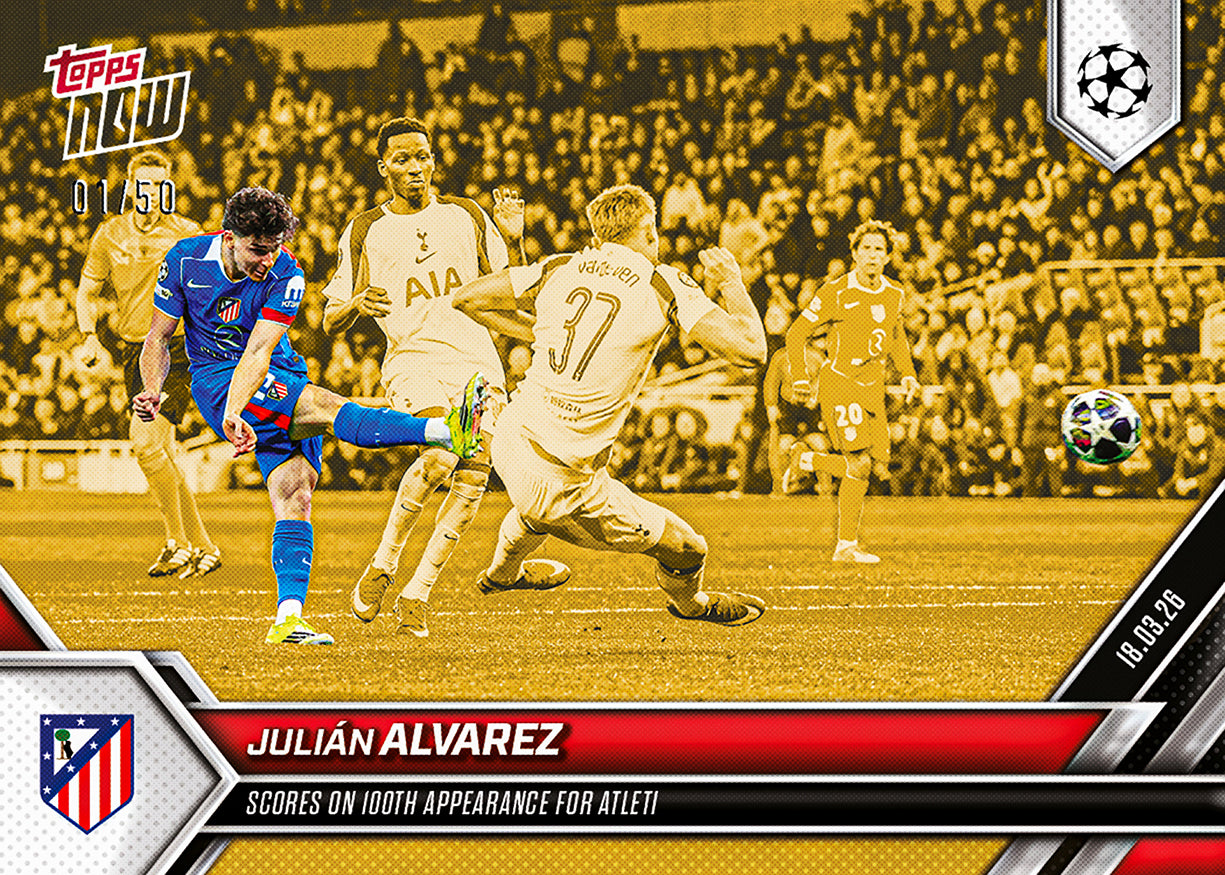 Julián Alvarez - 2025-26 UCL Topps NOW - Card 115 - PR: 310 - Image 6