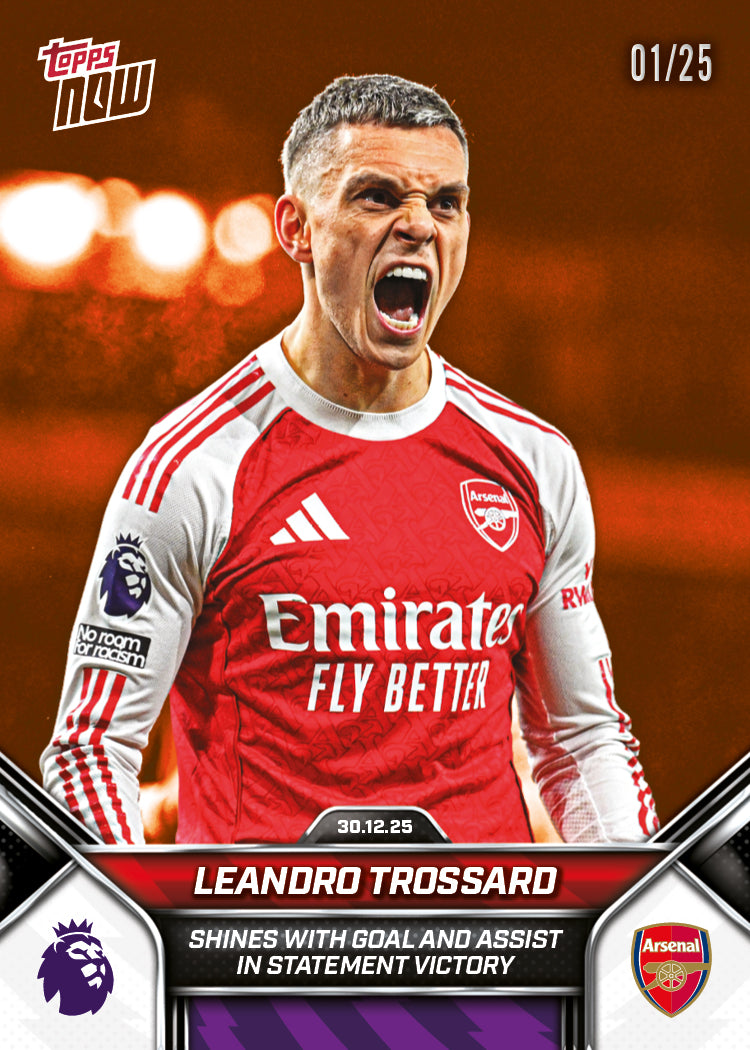 Leandro Trossard - 2025-26 Premier League Topps NOW - Card 97 - PR: 854 - Image 5