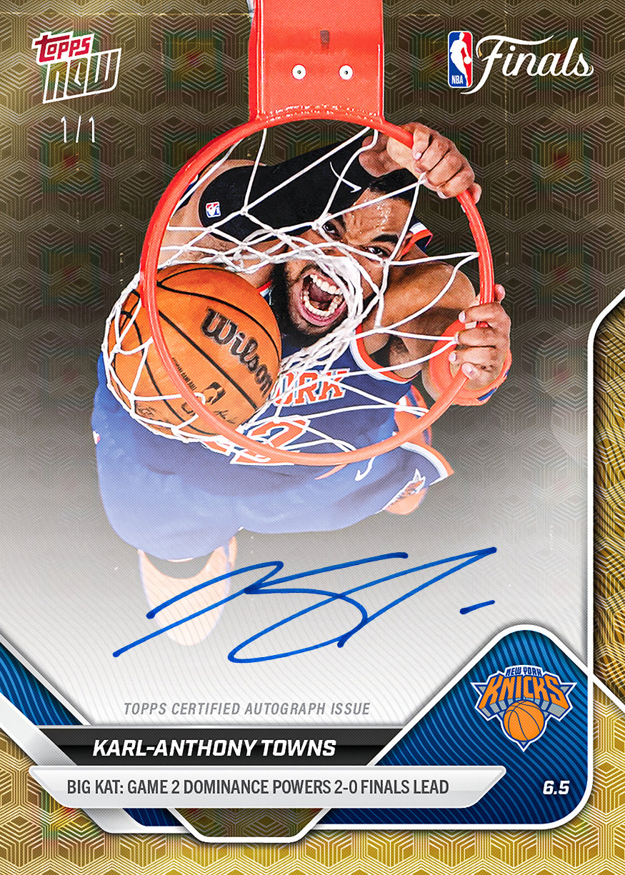 Karl-Anthony Towns - 2025-26 NBA Topps NOW - Card 332 - PR: 8020 - Image 2