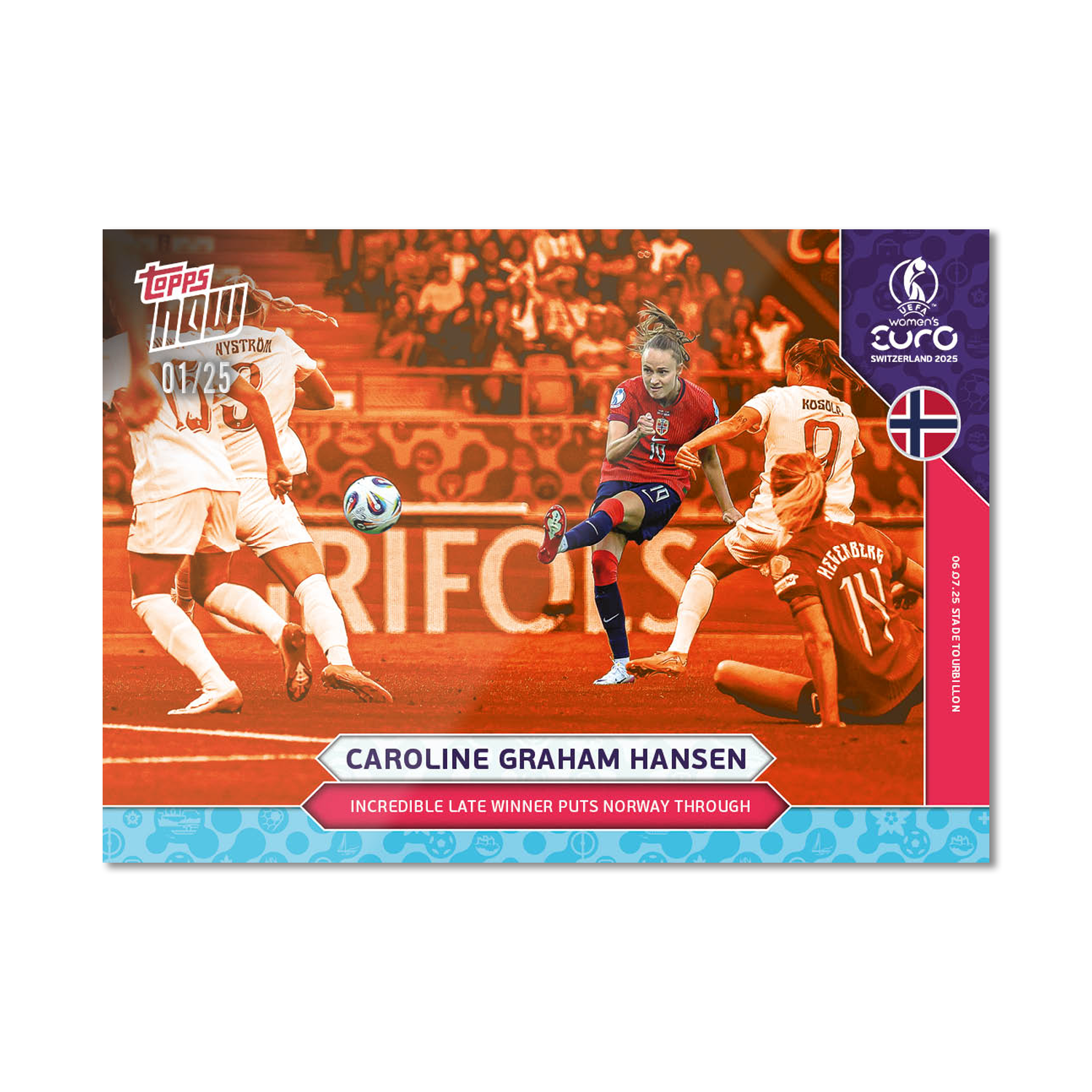 Caroline Graham Hansen - UEFA Women’s EURO 2025™ Topps NOW - Card 7 - PR: 234 - Image 5