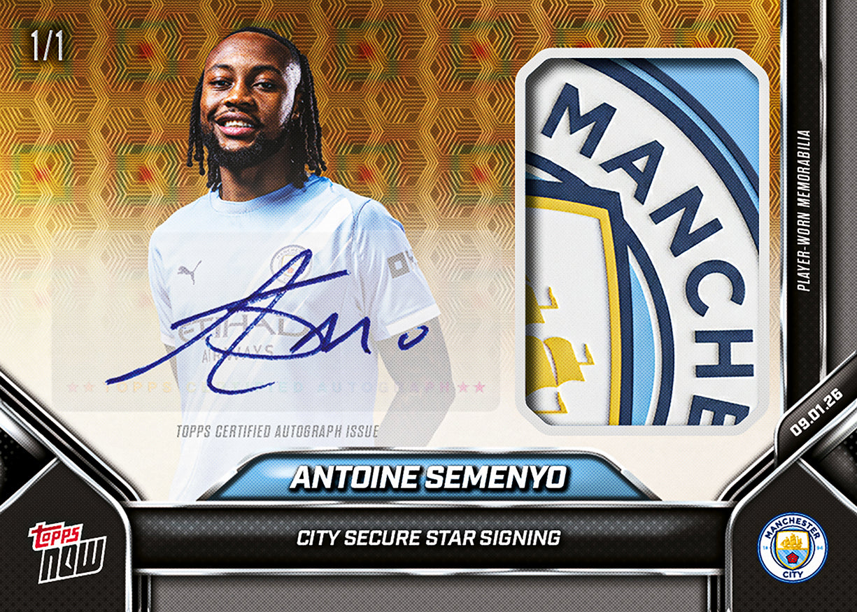 Antoine Semenyo - 2025-26 Manchester City Topps NOW - Card 1 - PR: 1845 - Image 2