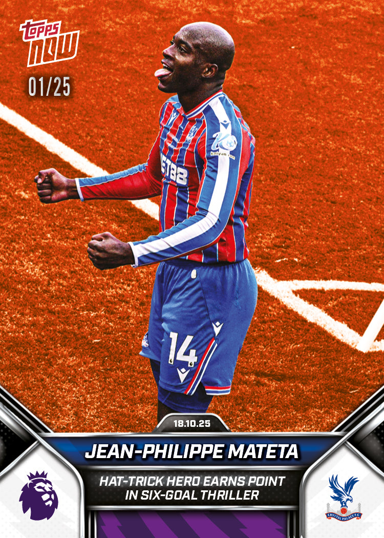 Jean-Philippe Mateta - 2025-26 Premier League Topps NOW - Card 36 - PR: 237 - Image 5
