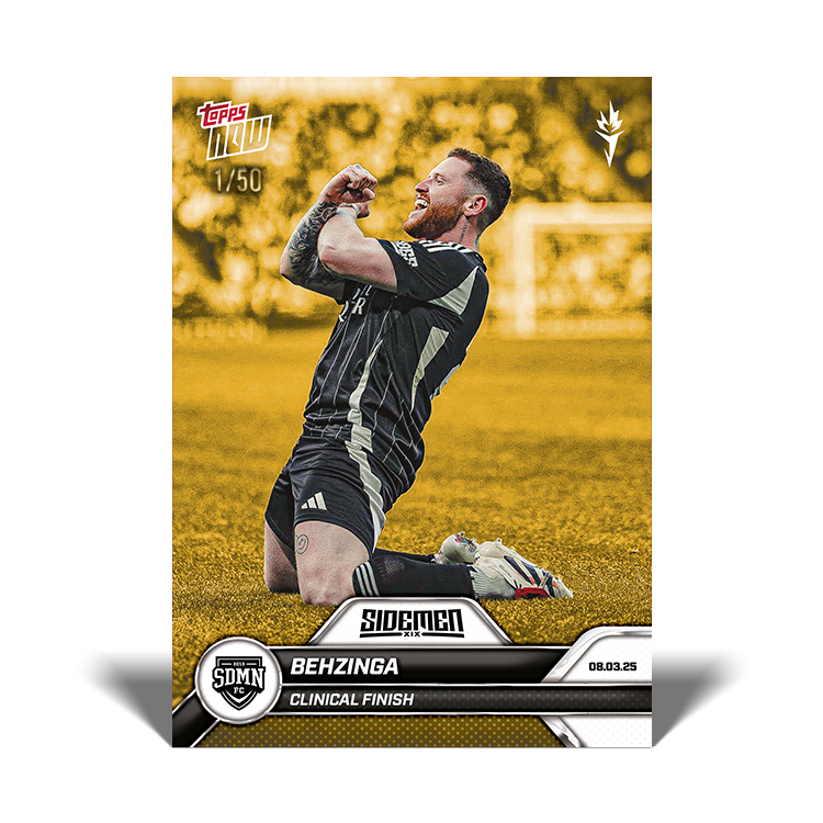 Behzinga - 2025 Sidemen Charity Match Topps NOW Card 3 - LOOK FOR AUTO - PR: 178 - Image 7