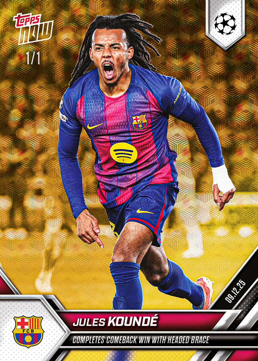 Jules Koundé - 2025-26 UCL Topps NOW - Card 64 - PR: 386 - Image 2