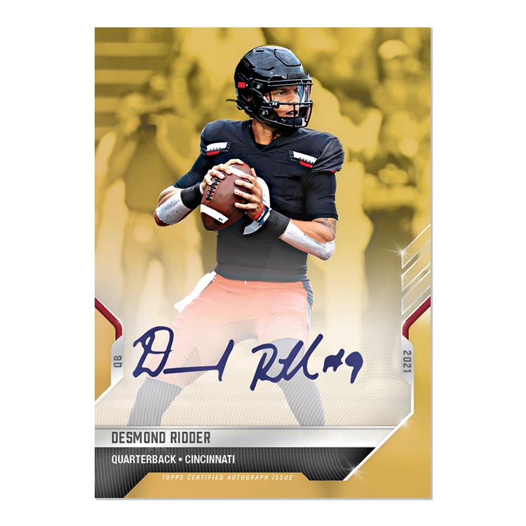 On-Card Auto # to 1 - Desmond Ridder - 2021 Bowman NEXT TOPPS NOW Football Card 2F