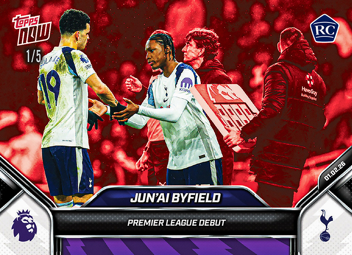 Jun'ai Byfield - 2025-26 Premier League Topps NOW - Card 126 - PR: 545 - Image 3