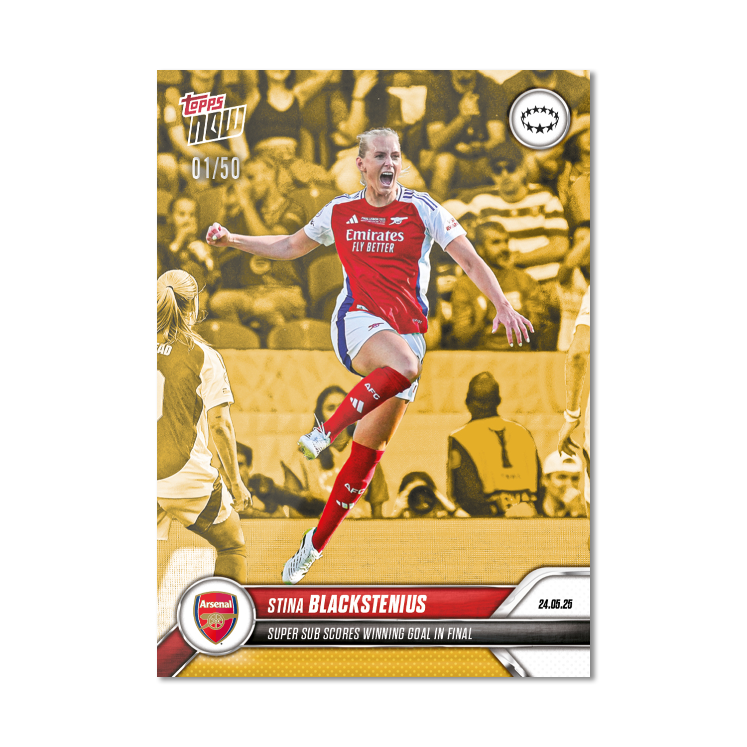 Stina Blackstenius - 2024-25 UWCL Topps NOW - Card 29 - LOOK FOR RELICS - PR: 1115 - Image 10
