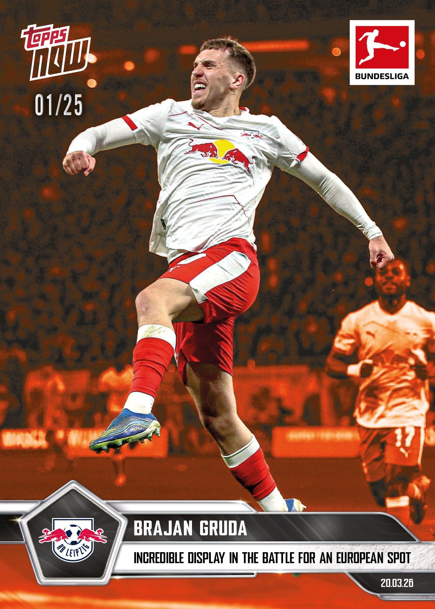 Brajan Gruda - 2025-26 Bundesliga Topps NOW - Card 152 - PR: 110 - Image 5