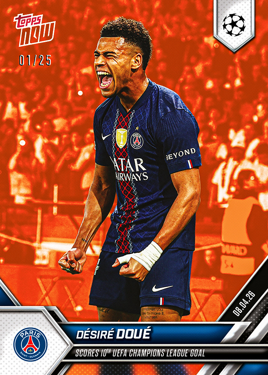 Désiré Doué - 2025-26 UCL Topps NOW - Card 120 - PR: 933 - Image 5