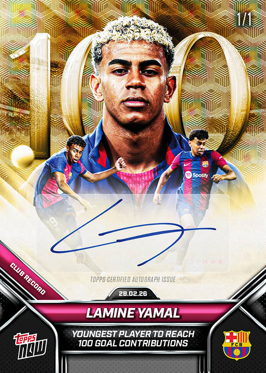 Lamine Yamal - 2026 FC Barcelona Topps NOW - Card 5 - PR: 28,970 - Image 2