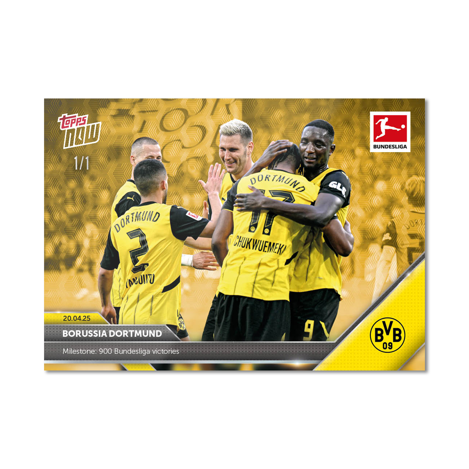 Borussia Dortmund - 2024-25 Bundesliga Topps NOW Card 170 - PR: 1168 - Image 2