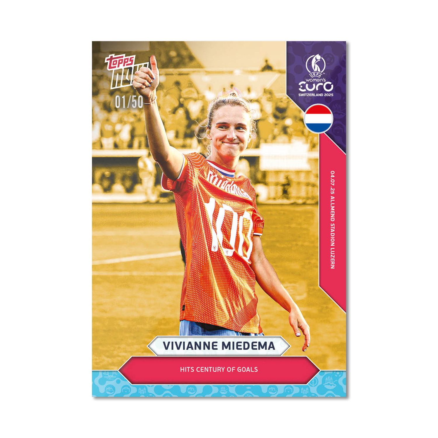 Vivianne Miedema - UEFA Women’s EURO 2025™ Topps NOW - Card 6 - PR: 444 - Image 6