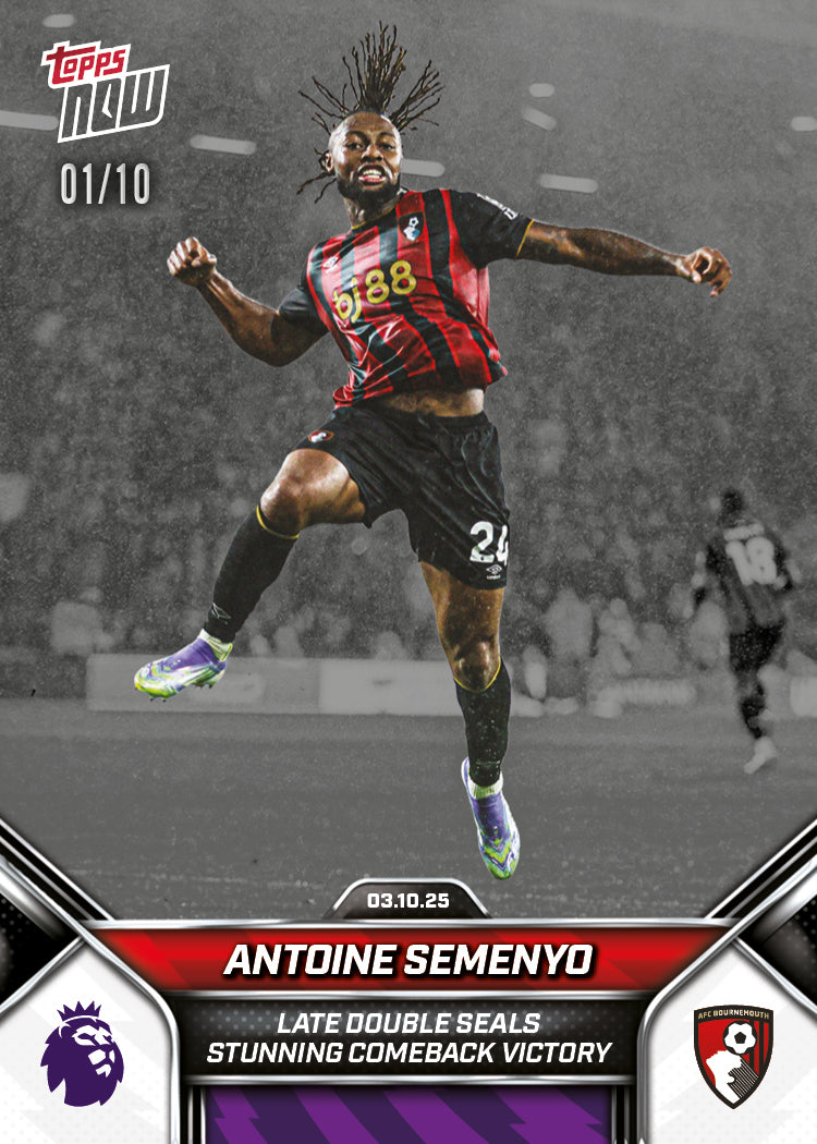 Antoine Semenyo - 2025-26 Premier League Topps NOW - Card 29 - PR: 278 - Image 4
