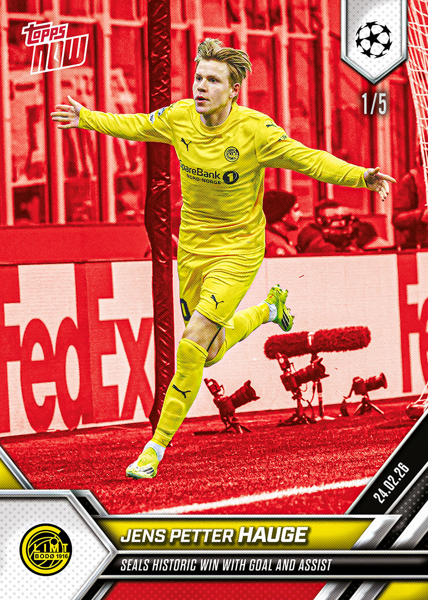Jens Petter Hauge - 2025-26 UCL Topps NOW - Card 96 - PR: 857 - Image 3