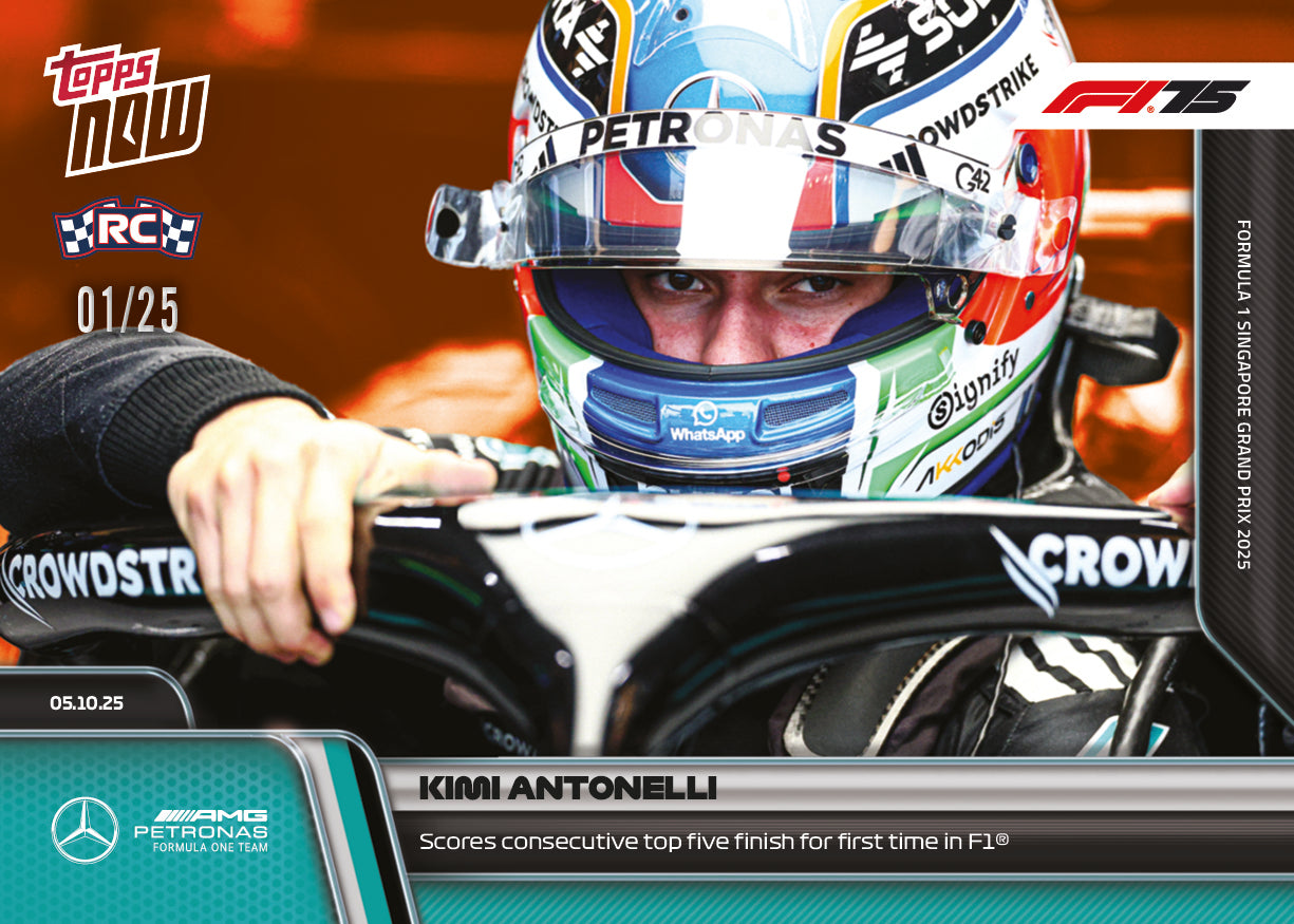 Kimi Antonelli - 2025 Formula 1 Topps NOW - Card 68 - PR: 2615 - Image 5