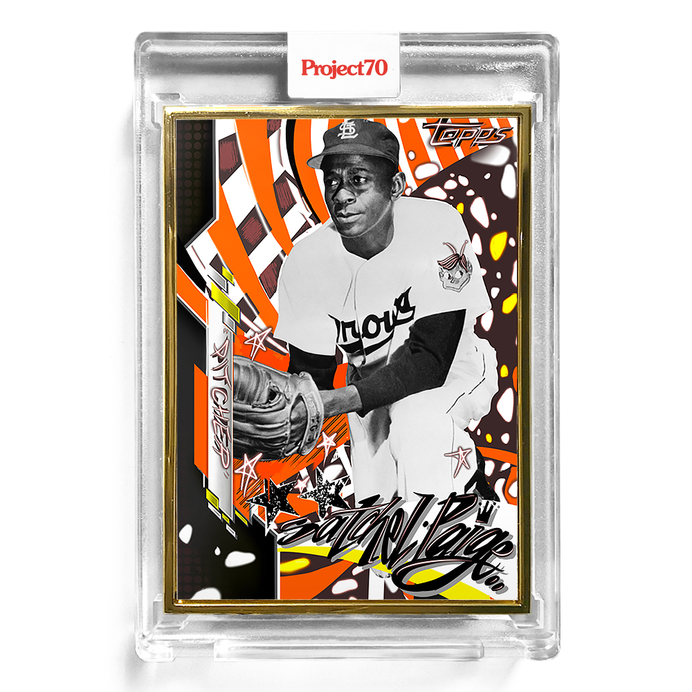 Alternative view of Topps Project70 Card 217 - 2021 Satchel Paige by King Saladeen - Print Run: 1690