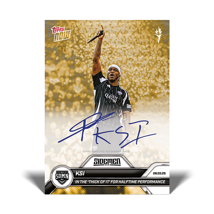 KSI - 2025 Sidemen Charity Match Topps NOW Card 11 - LOOK FOR AUTO - PR: 565 - Image 2