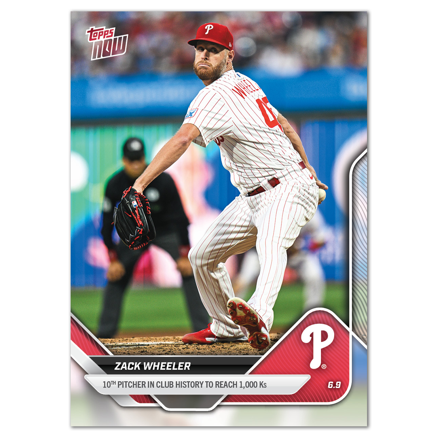 Zack Wheeler - 2025 MLB Topps NOW - Card 278 - PR: 894