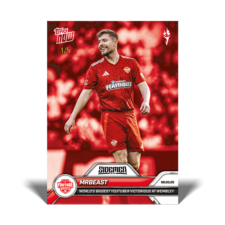 MrBeast - 2025 Sidemen Charity Match Topps NOW Card 7 - PR: 6358 - Image 3