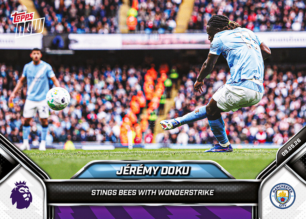 Jérémy Doku - 2025-26 Premier League Topps NOW - Card 190 - PR: 317