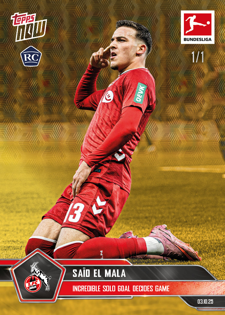 Said El Mala - 2025-26 Bundesliga Topps NOW - Card 37 - PR: 1032 - Image 2