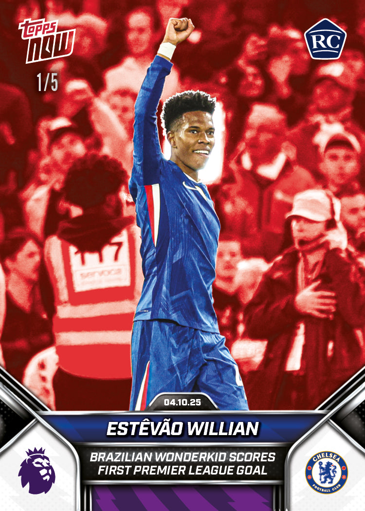 Estêvão Willian - 2025-26 Premier League Topps NOW - Card 32 - PR: 5404 - Image 4