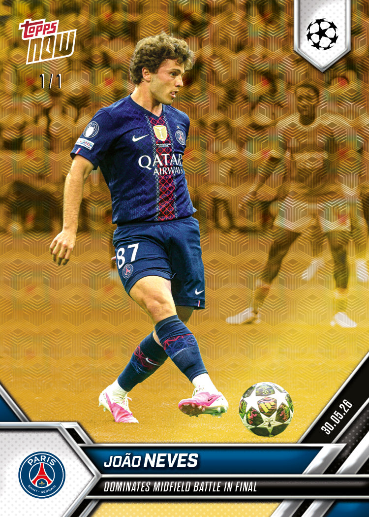 João Neves - 2025-26 UCL Topps NOW - Card 144 - PR: 1170 - Image 2