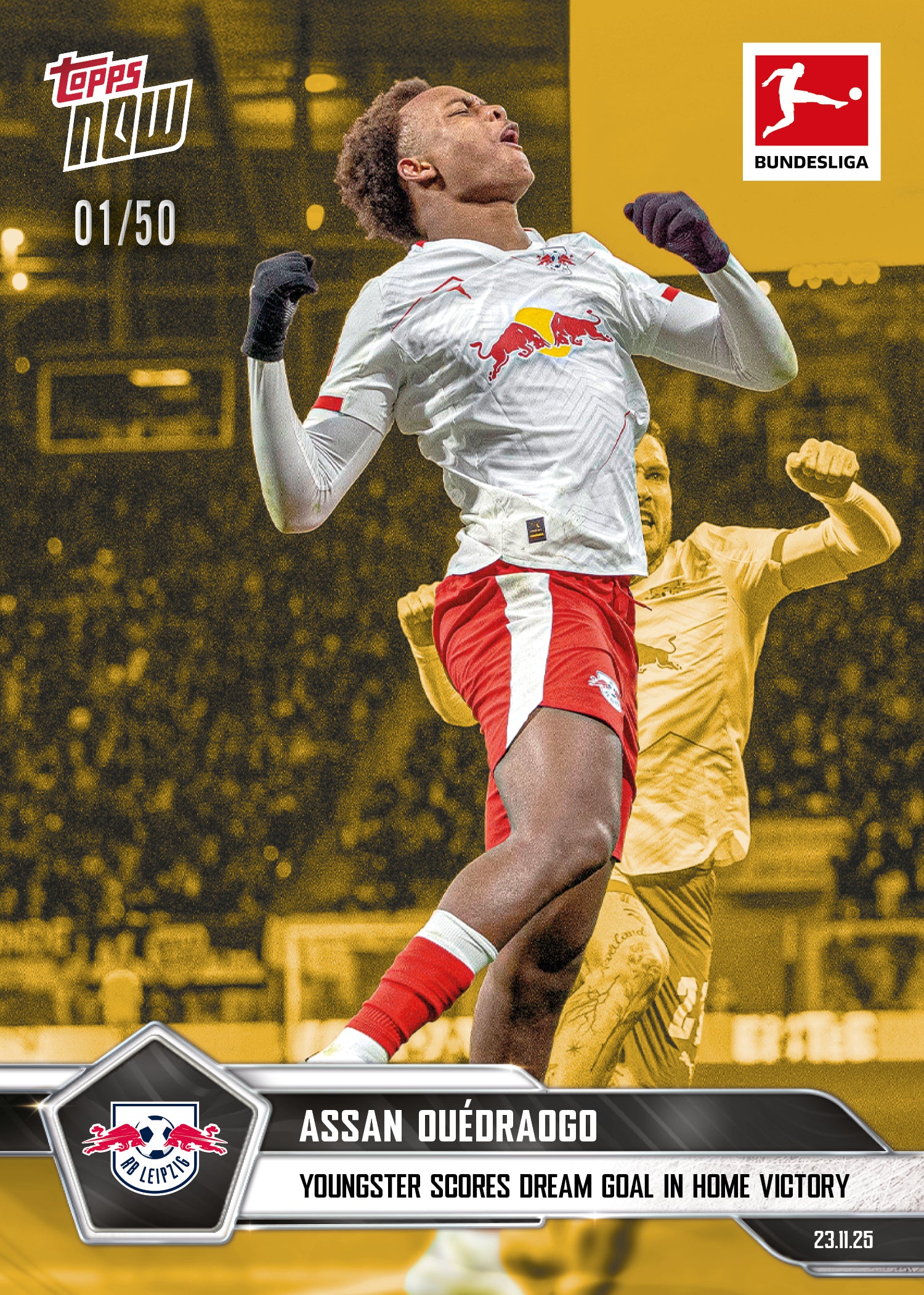 Assan Ouédraogo - 2025-26 Bundesliga Topps NOW - Card 65 - PR: 294 - Image 6