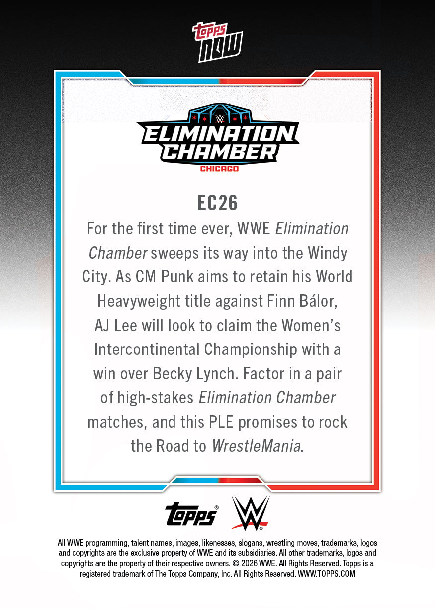 Elimination Chamber - 2026 WWE Topps NOW - Card EC26 - PR: 2068 - Image 3