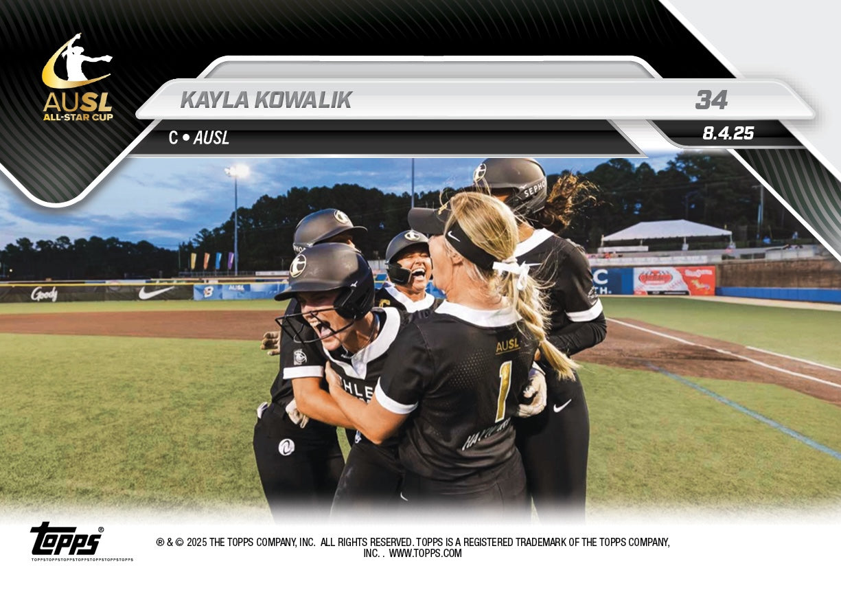 Kayla Kowalik - 2025 AUSL Topps NOW - Card 34 - LOOK FOR AUTOS - PR: 697 - Image 3
