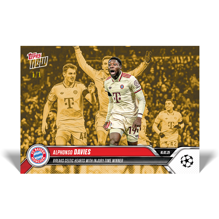 Alphonso Davies - Breaks Celtic hearts with injury-time winner - 24/25 UCL Topps NOW Card 103 - PR: 163 - Image 3
