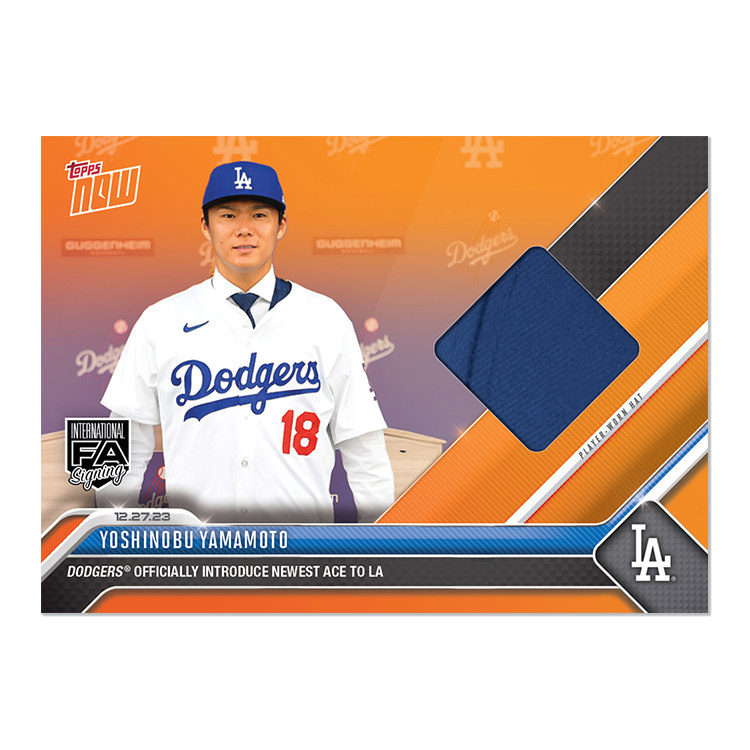 Event-Worn Hat Relic # to 25 or Lower - Yoshinobu Yamamoto - 2023 MLB TOPPS NOW Card OS25 - Image 5