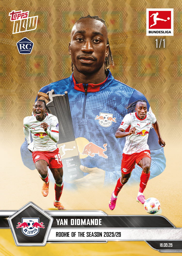Yan Diomande - 2025-26 Bundesliga Topps NOW - Card 193 - PR: 3346 - Image 2