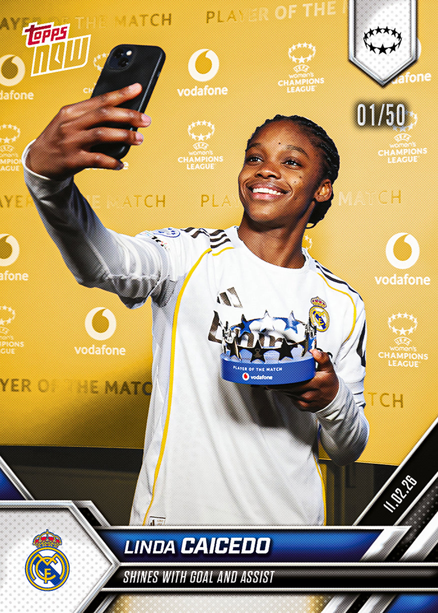 Linda Caicedo - 2025-26 UWCL Topps NOW - Card 18 - PR: 335 - Image 6